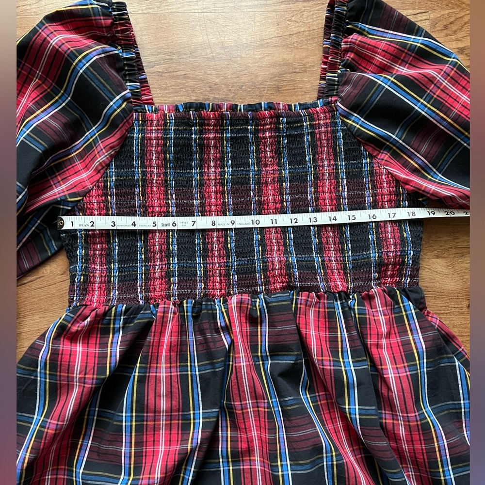 Draper James Smocked Plaid Midi Dress - Size 1X - Picture 8 of 10